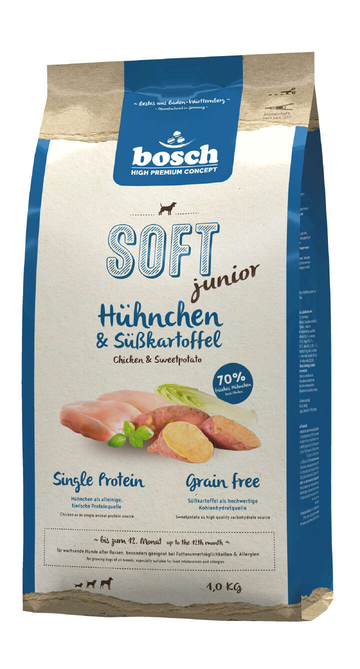 bosch Hunde-Trockenfutter HPC Soft Junior Hühnchen + Süsskartoffel